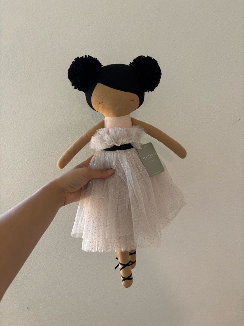 Alimrose Valentina Pom Pom doll in sparkle pink NEW NWT